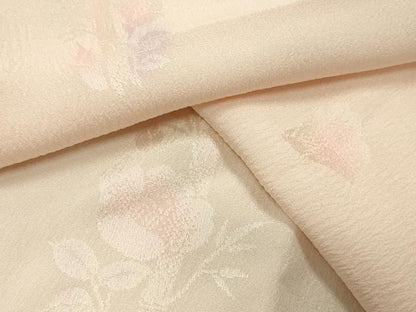 平和屋着物●長襦袢 袷 枝椿地紋 暈し染め 正絹 逸品 CABC8089gh