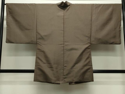 平和屋着物●男性 紬 アンサンブル・長襦袢セット 120亀甲 総詰め 正絹 逸品 CABC8095gh
