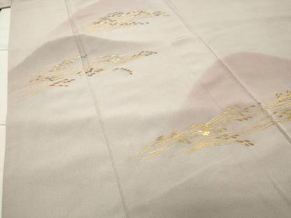 平和屋着物●訪問着 刺繍 稲穂 遠山風景文 暈し染め 金彩 正絹 逸品 CABC8097gh