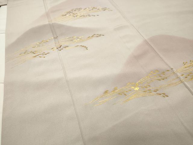 平和屋着物●訪問着 刺繍 稲穂 遠山風景文 暈し染め 金彩 正絹 逸品 CABC8097gh