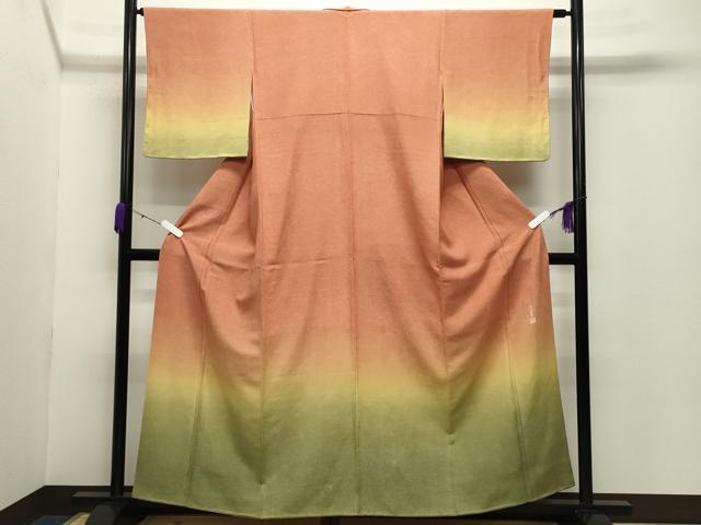 平和屋着物●訪問着 江戸小紋 池田深光作 鮫小紋柄 暈し染め 正絹 逸品 未使用 CABC8099gh