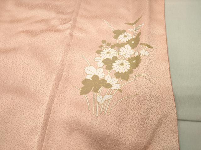平和屋着物●訪問着 鴛鴦扇面花文 暈し染め 金彩 正絹 逸品 CABC8101gh