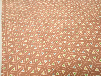 平和屋着物●上質な小紋 毘沙門亀甲 鬼しぼ縮緬 正絹 逸品 未使用 CABC8108gh
