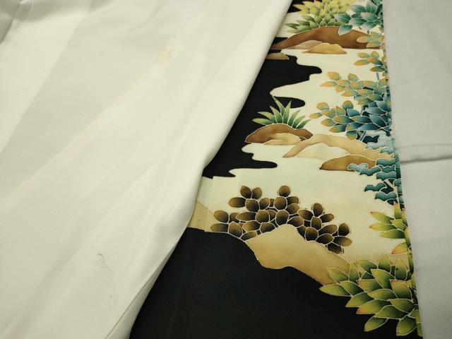 平和屋着物●本加賀友禅作家 北香園 黒留袖 風景文 正絹 逸品 CABC8111gh