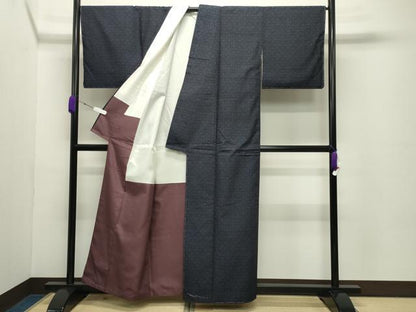 平和屋着物●結城紬 80亀甲 蜀江文 正絹 逸品 未使用 CABC8112gh