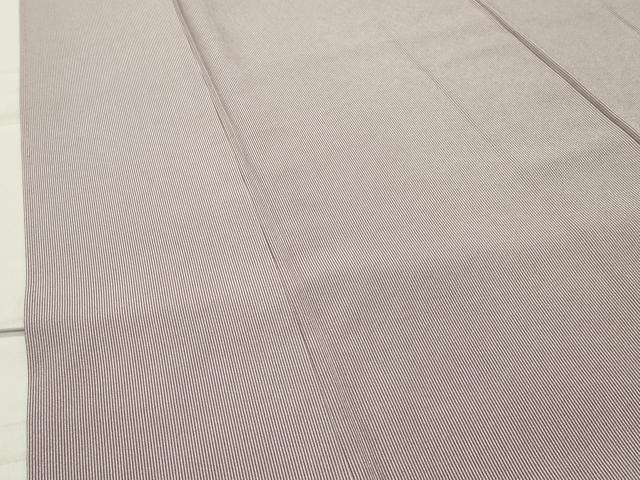 平和屋着物●伝統工芸師 服部光擴 江戸小紋 毛万筋 薄梅鼠色×濃色 反端付き 正絹 逸品 CABC8116gh