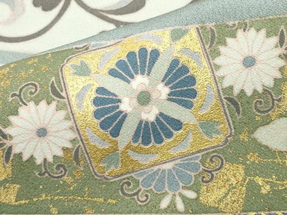 平和屋着物●豪華色留袖　作家物　駒刺繍　鳳凰花唐草文　金彩　正絹　逸品　CABC8125gh