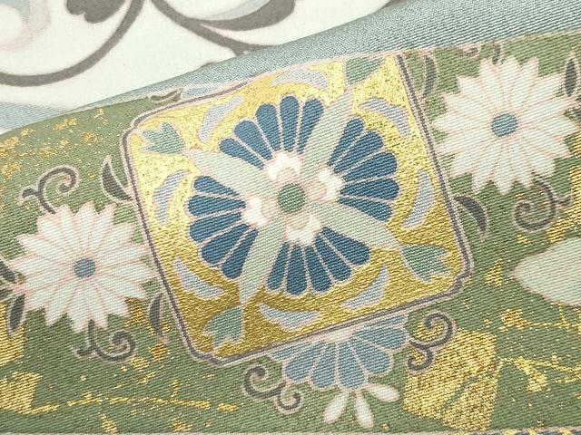 平和屋着物●豪華色留袖　作家物　駒刺繍　鳳凰花唐草文　金彩　正絹　逸品　CABC8125gh