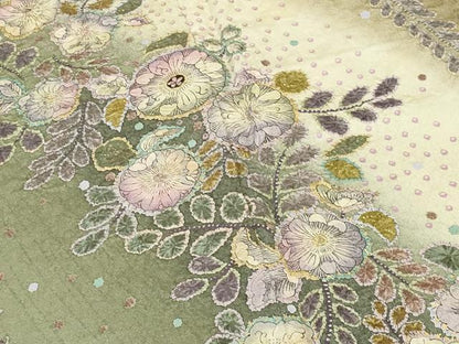 平和屋着物●訪問着 辻が花 絞り 暈し染め 金彩 正絹 逸品 CABC8132gh