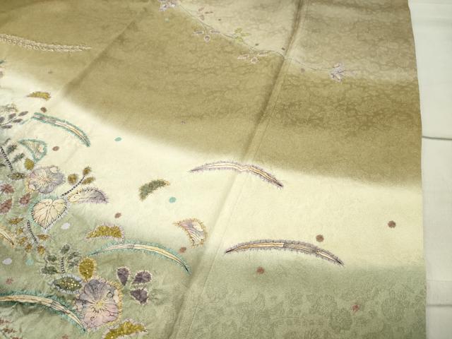 平和屋着物●訪問着 辻が花 絞り 暈し染め 金彩 正絹 逸品 CABC8132gh