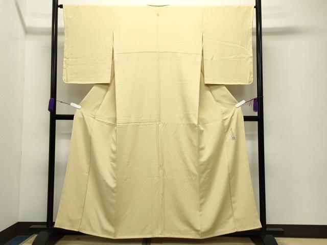 平和屋着物●上質な色無地 作家物 本泥染め 淡黄色 正絹 逸品 未使用 CABC8133gh
