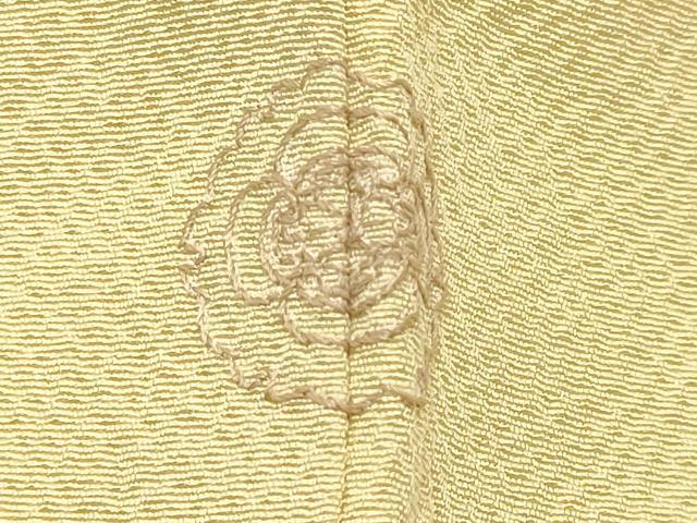 平和屋着物●上質な色無地 作家物 本泥染め 淡黄色 正絹 逸品 未使用 CABC8133gh
