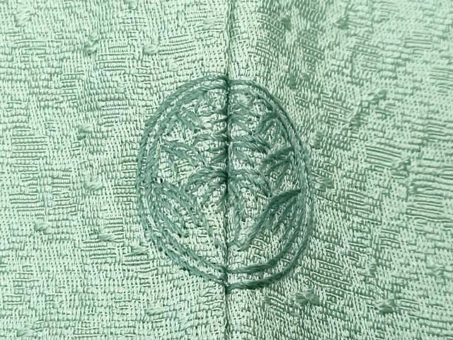 平和屋着物●上質な色無地 紋意匠 薄萌葱色 正絹 逸品 CABC8135gh