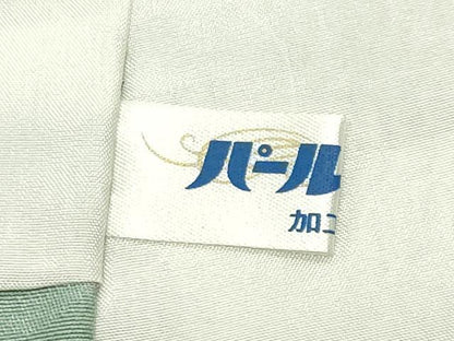 平和屋着物●上質な色無地 紋意匠 薄萌葱色 正絹 逸品 CABC8135gh