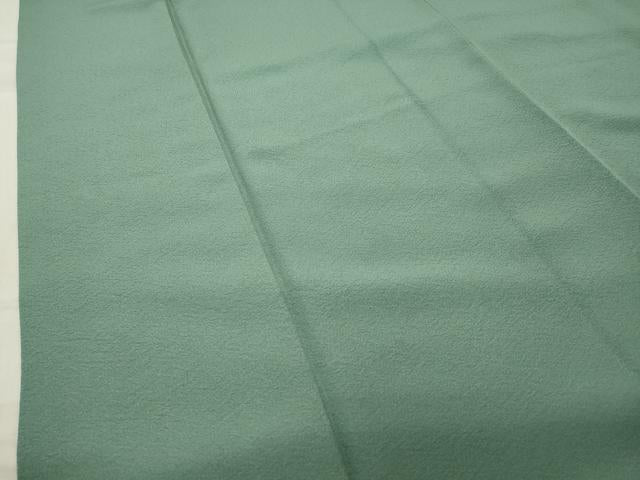 平和屋着物●上質な色無地　老竹色　正絹　逸品　CABC8137gh