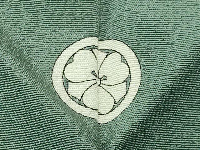 平和屋着物●上質な色無地　老竹色　正絹　逸品　CABC8137gh