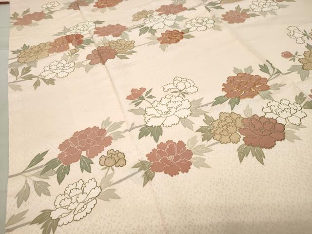 平和屋着物●訪問着 駒刺繍 枝花文 金彩 正絹 逸品 CABC8138gh