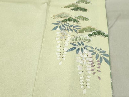 平和屋着物●訪問着 作家物 貝桶花文 暈し染め 金銀彩 正絹 逸品 CABC8140gh