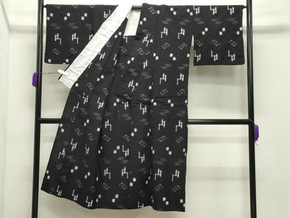 平和屋着物▽本場琉球絣 綿琉球 単衣 絣文様 綿 逸品 CABC8144gh