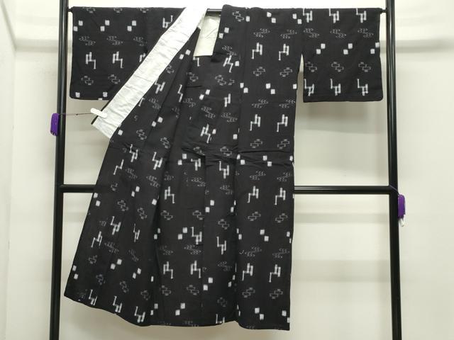 平和屋着物▽本場琉球絣 綿琉球 単衣 絣文様 綿 逸品 CABC8144gh