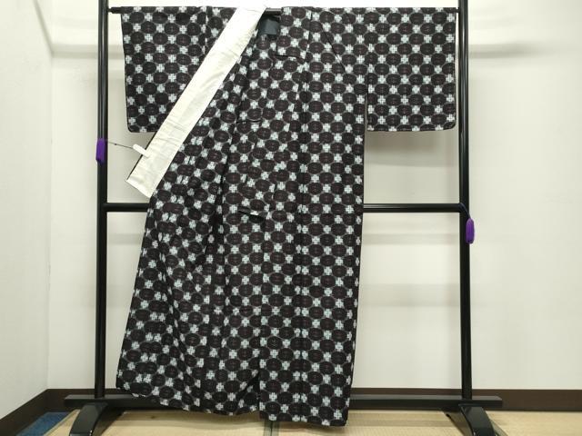 平和屋着物●久留米絣　単衣　吉祥文　綿　逸品　未使用　CABC8146gh