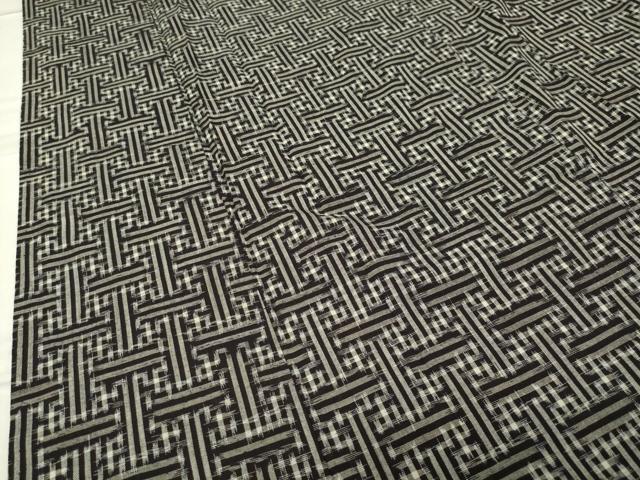 平和屋着物●久留米絣　単衣　吉祥文　綿　逸品　CABC8150gh
