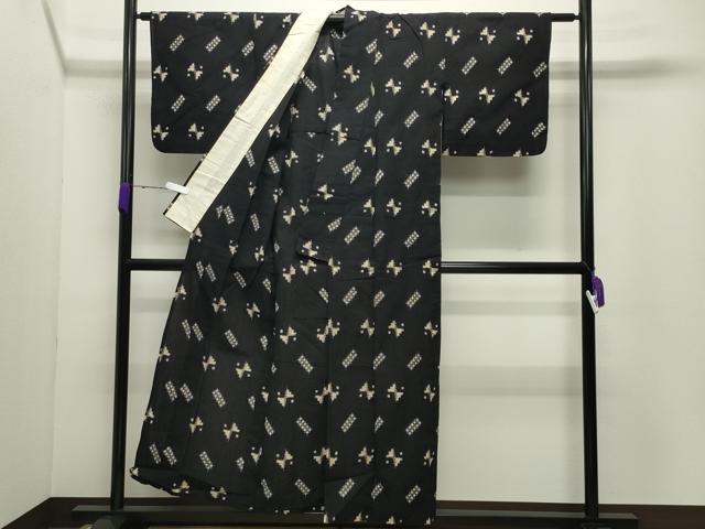 平和屋着物●久留米絣　アンサンブル　単衣　吉祥文　綿　逸品　CABC8152gh