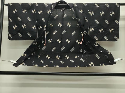 平和屋着物●久留米絣　アンサンブル　単衣　吉祥文　綿　逸品　CABC8152gh