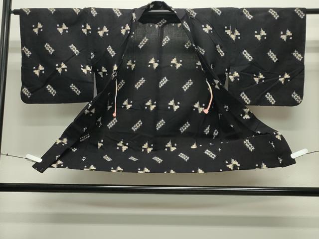平和屋着物●久留米絣　アンサンブル　単衣　吉祥文　綿　逸品　CABC8152gh