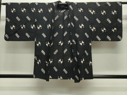 平和屋着物●久留米絣　アンサンブル　単衣　吉祥文　綿　逸品　CABC8152gh