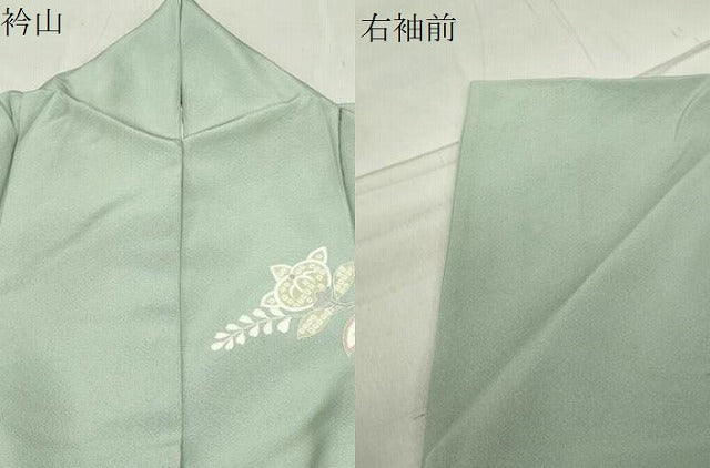 平和屋着物●訪問着 駒刺繍 舞桜松竹梅文 暈し染め 金彩 正絹 逸品 CABC8164gh
