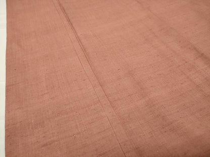 平和屋着物●本場結城紬　重要無形文化財　遠州茶色　ロング丈　正絹　逸品　未使用　CABC8168gh