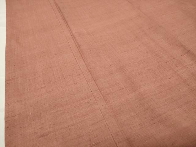 平和屋着物●本場結城紬　重要無形文化財　遠州茶色　ロング丈　正絹　逸品　未使用　CABC8168gh