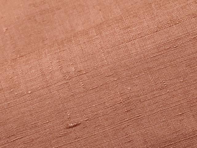 平和屋着物●本場結城紬　重要無形文化財　遠州茶色　ロング丈　正絹　逸品　未使用　CABC8168gh