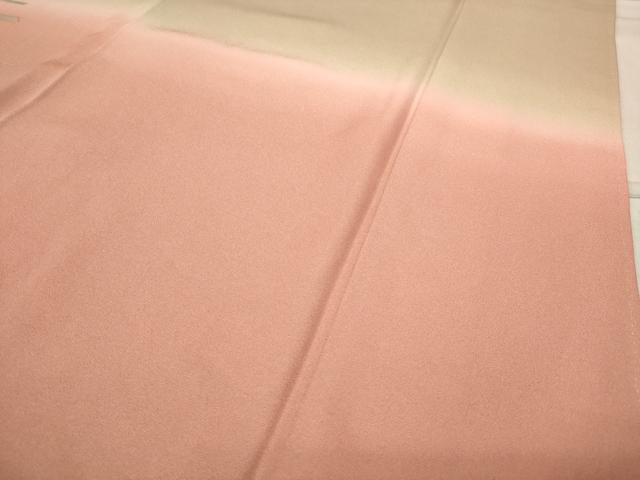 平和屋着物●訪問着　草花文　暈し染め　金彩　正絹　逸品　CABC8170gh