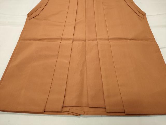 平和屋着物●男性　馬乗り袴　赤朽葉色　正絹　逸品　CABC8171gh