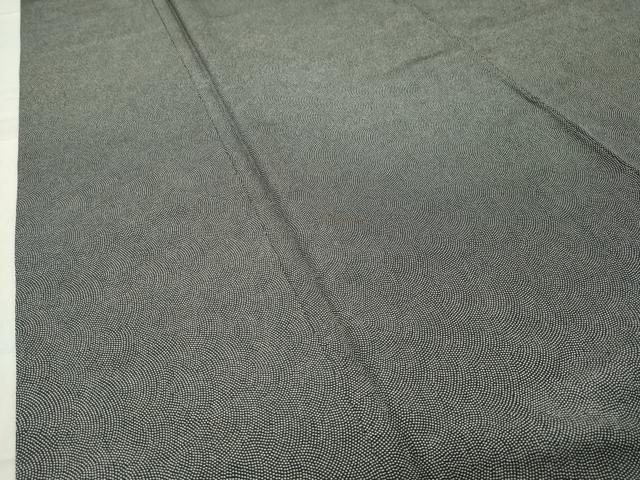 平和屋着物●江戸小紋　鮫小紋柄　黒地　正絹　逸品　CABC8172gh