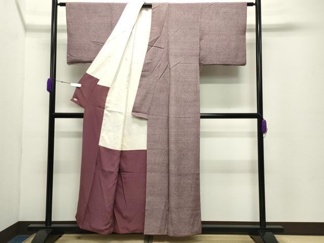 平和屋着物●人間国宝 小宮康孝　江戸小紋　雪輪花文　三越扱い　正絹　逸品　CABC8173gh