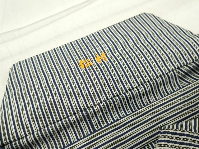 平和屋着物●男性　馬乗り袴　縞　正絹　逸品　CABC8181gh