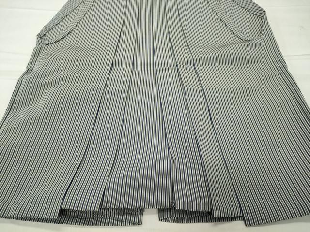 平和屋着物●男性　馬乗り袴　縞　正絹　逸品　CABC8181gh