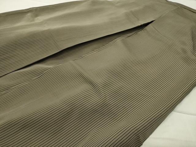 平和屋着物●男性　馬乗り袴　縞　正絹　逸品　CABC8183gh