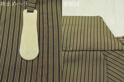 平和屋着物●男性 馬乗り袴 縞 正絹 逸品 未使用 CABC8185gh