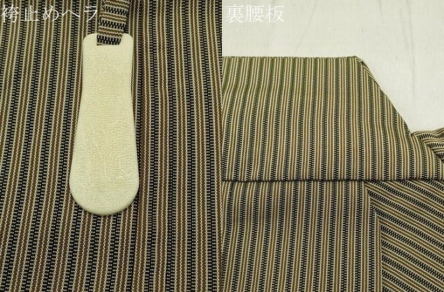 平和屋着物●男性 馬乗り袴 縞 正絹 逸品 未使用 CABC8185gh