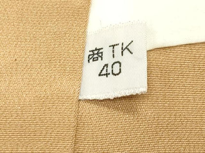 平和屋着物●上質な色無地　紋意匠　紅鬱金色　正絹　逸品　CABC8186gh