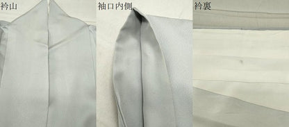 平和屋着物●上質な色無地　薄雲鼠色　正絹　逸品　CABC8188gh