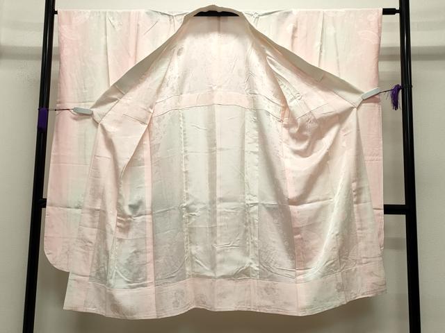 平和屋着物●振袖用長襦袢 無双仕立て 扇面花地紋 暈し染め 正絹 逸品 CABC8190gh