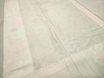 平和屋着物●振袖用長襦袢 無双仕立て 扇面花地紋 暈し染め 正絹 逸品 CABC8190gh