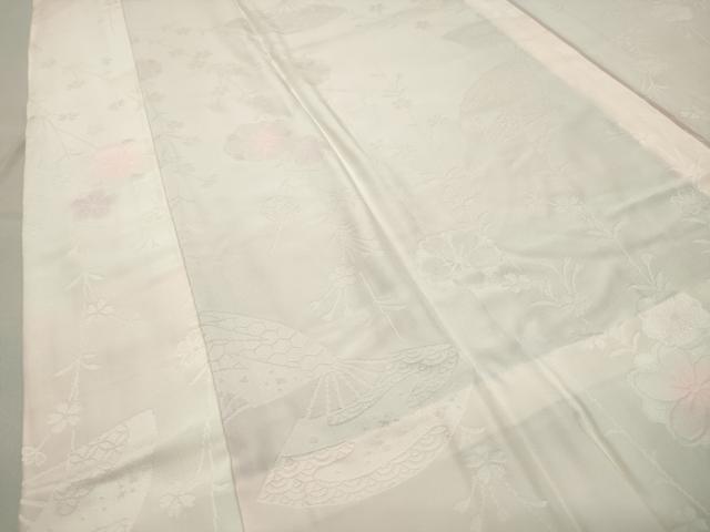 平和屋着物●振袖用長襦袢 無双仕立て 扇面花地紋 暈し染め 正絹 逸品 CABC8190gh