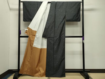平和屋着物●本場大島紬　唐草文　正絹　逸品　CABC8191gh