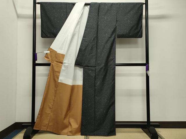 平和屋着物●本場大島紬　唐草文　正絹　逸品　CABC8191gh